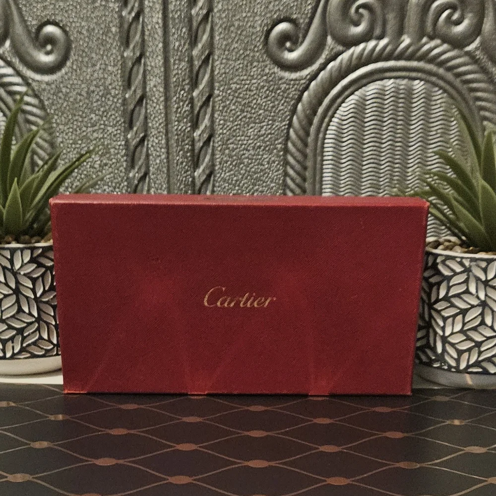 Vintage Cartier Signature Trifold Kisslock Checkbook Holder Wallet - Picture 7 of 12